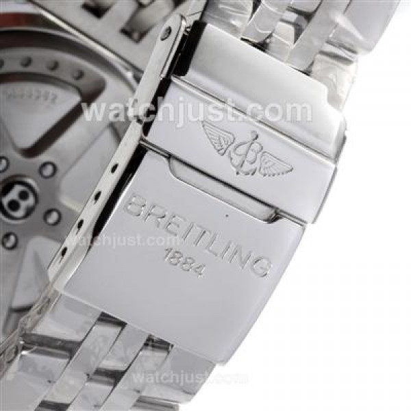 Breitling Bentley 6.75 Big Date Chronograph Swiss Valjoux 7750 Movement with Blue Dial S/S