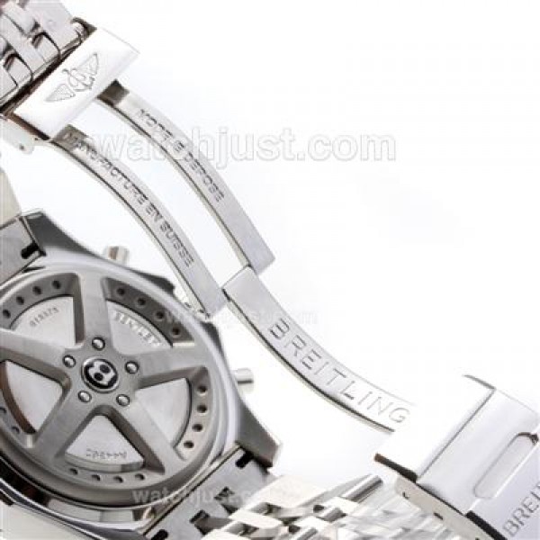 Breitling Bentley 6.75 Big Date Chronograph Swiss Valjoux 7750 Movement with Blue Dial S/S