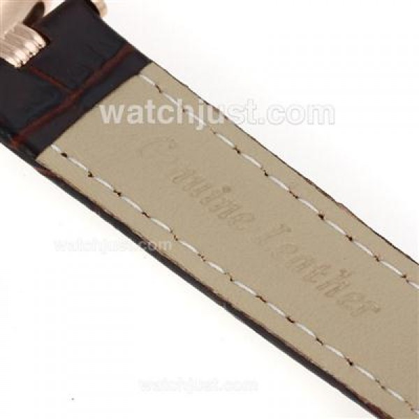 Chopard Happy Sport Rose Gold Case Diamond Bezel with MOP Dial-Leather Strap
