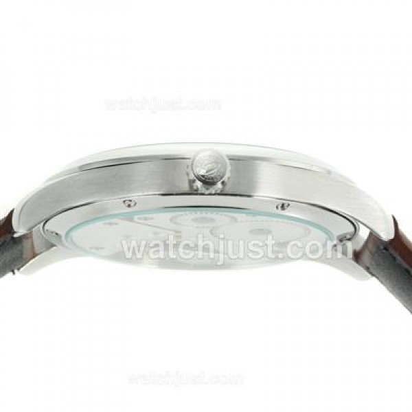 IWC Portuguese Manual Winding Number Markers with White Dial-Leather Strap