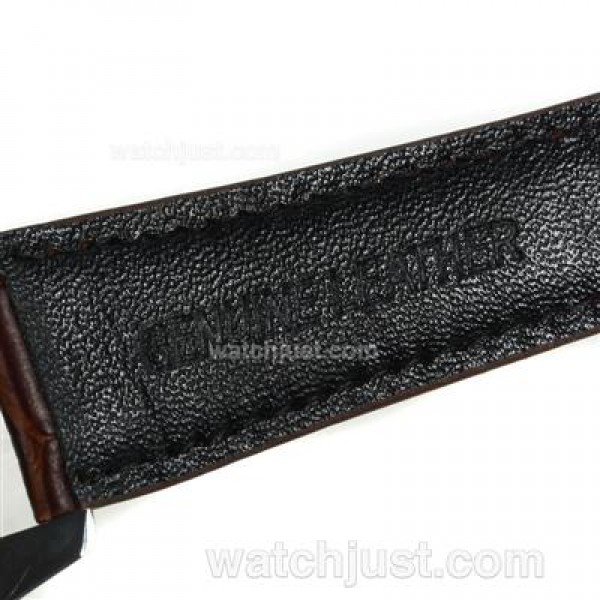 IWC Portuguese Manual Winding Number Markers with White Dial-Leather Strap