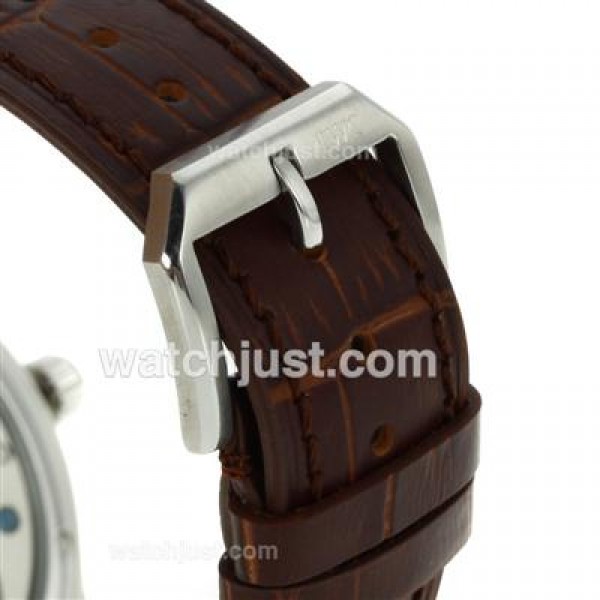 IWC Portuguese Manual Winding Number Markers with White Dial-Leather Strap