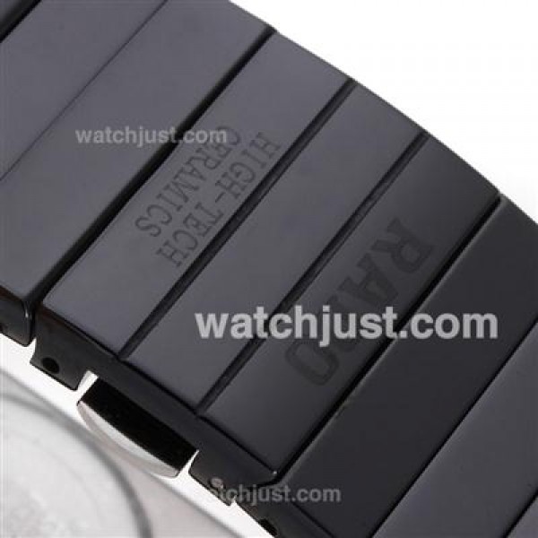 Rado DiaStar Full Black Authentic Ceramic Golden Markers with Black Dial