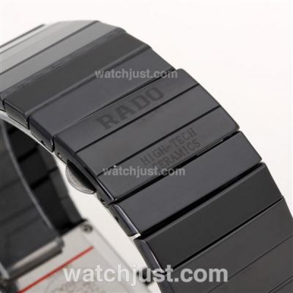 Rado DiaStar Full Black Authentic Ceramic Diamond Markers with Black Dial