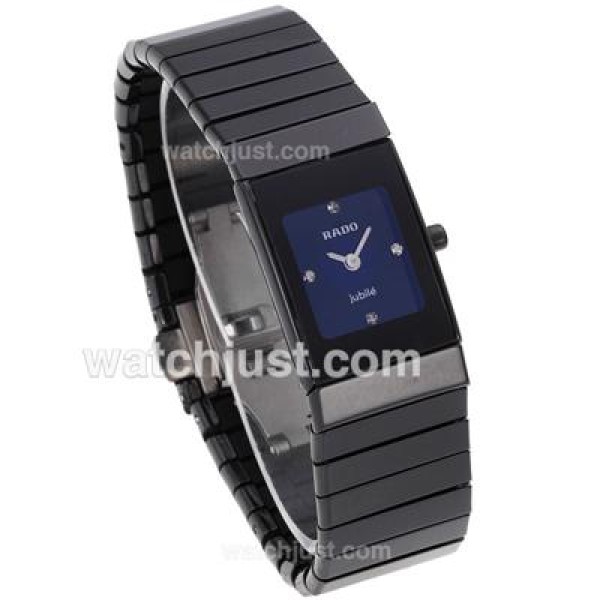 Rado DiaStar Full Black Authentic Ceramic Diamond Markers with Black Dial-Lady Size