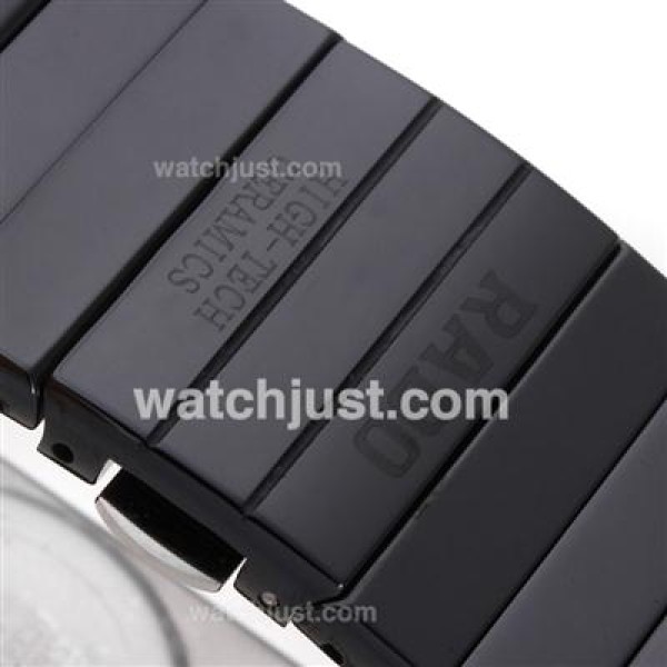 Rado DiaStar Full Black Authentic Ceramic Diamond Markers with Black Dial-Lady Size