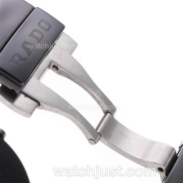 Rado DiaStar Full Black Authentic Ceramic Diamond Markers with Black Dial