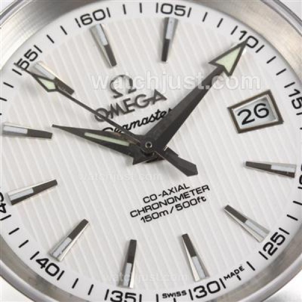 Omega Seamaster Swiss ETA 2836 Movement with White Dial S/S-18K Plated Gold Movement