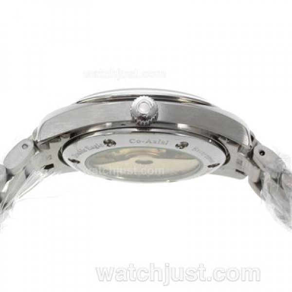 Omega Seamaster Swiss ETA 2836 Movement with White Dial S/S-18K Plated Gold Movement
