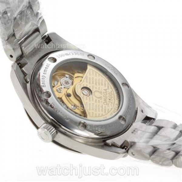 Omega Seamaster Swiss ETA 2836 Movement with White Dial S/S-18K Plated Gold Movement