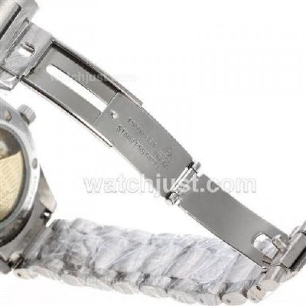 Omega Seamaster Swiss ETA 2836 Movement with White Dial S/S-18K Plated Gold Movement