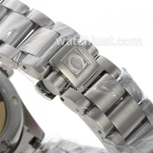 Omega Seamaster Swiss ETA 2836 Movement with White Dial S/S-18K Plated Gold Movement