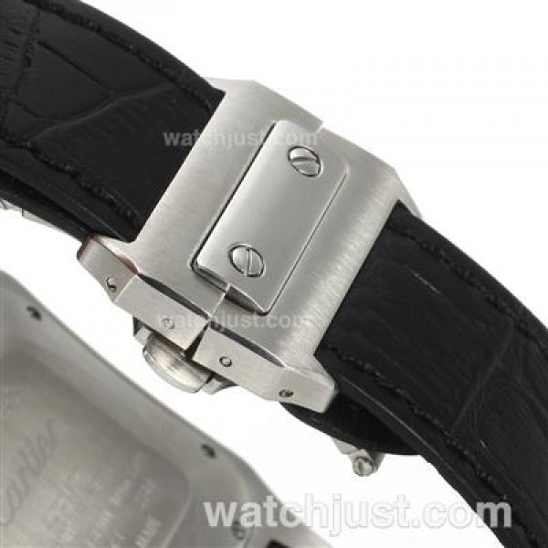 Best 1:1 Cartier Santos 100 Replica Watches With White Dials For Sale