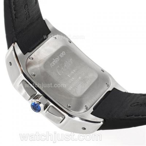 Best 1:1 Cartier Santos 100 Replica Watches With White Dials For Sale