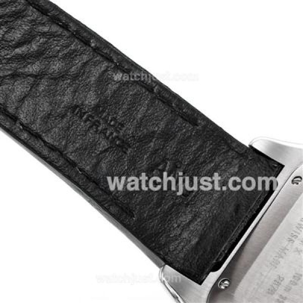 Swiss Made Cartier Santos 100 Fake Watches With White Dials And Steel Cases For Women