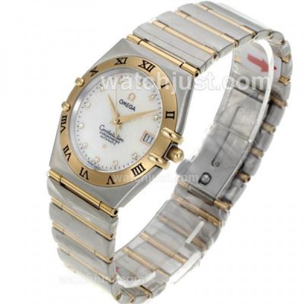 Omega Constellation Swiss ETA Movement Two Tone Diamond Markers with MOP Dial