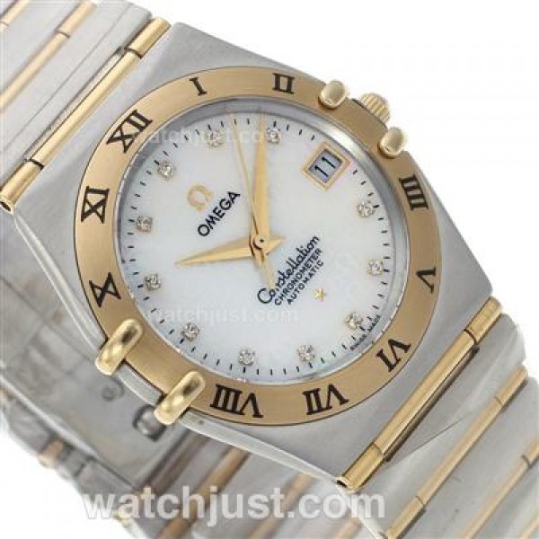 Omega Constellation Swiss ETA Movement Two Tone Diamond Markers with MOP Dial