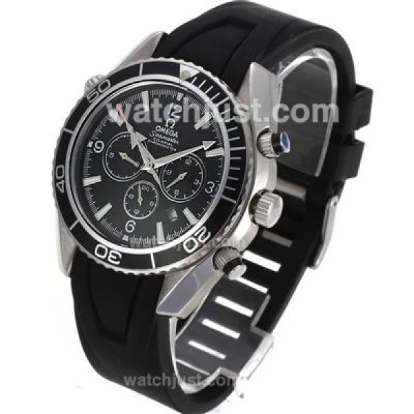 Omega Seamaster Planet Ocean Automatic with White Markers-Rubber Strap