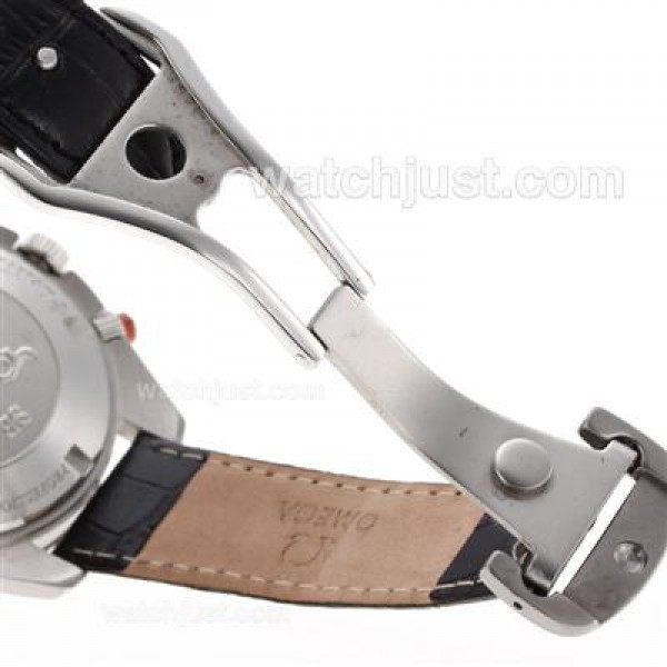 Omega Seamaster Planet Ocean Automatic with Orange Markers and Bezel-Leather Strap