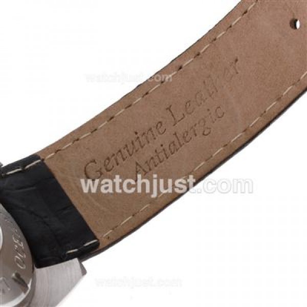 Omega Seamaster Planet Ocean Automatic with Orange Markers and Bezel-Leather Strap
