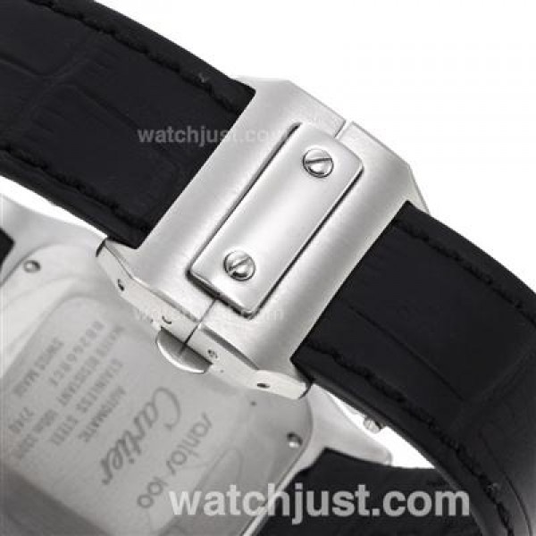 Best Quality Cartier Santos 100 Replica Watches With White Dials For Men