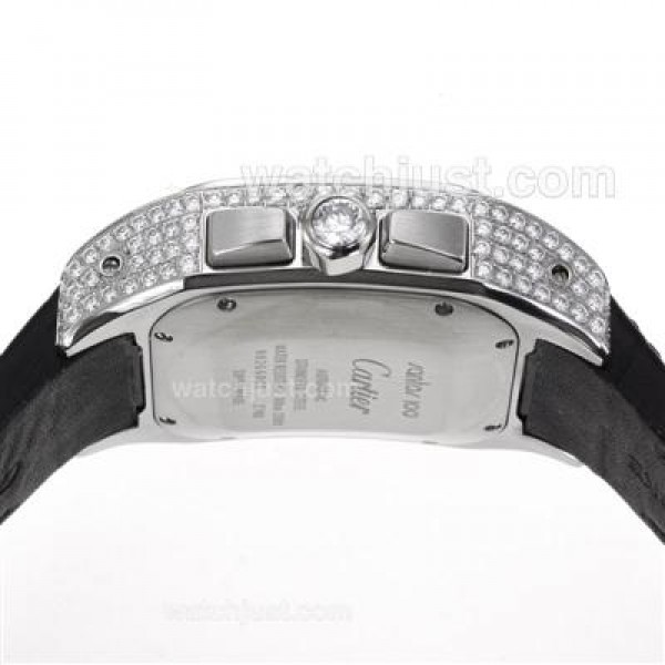 Best Quality Cartier Santos 100 Replica Watches With White Dials For Men