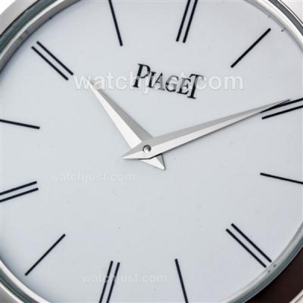 Piaget Altiplano XL White Dial with Leather Strap