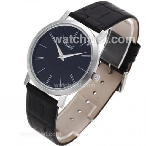 Piaget Altiplano XL Black Dial with Leather Strap