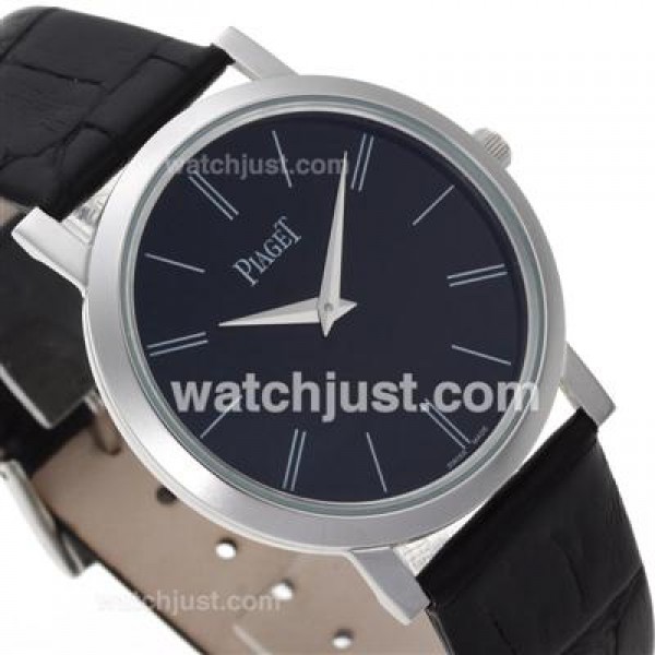 Piaget Altiplano XL Black Dial with Leather Strap