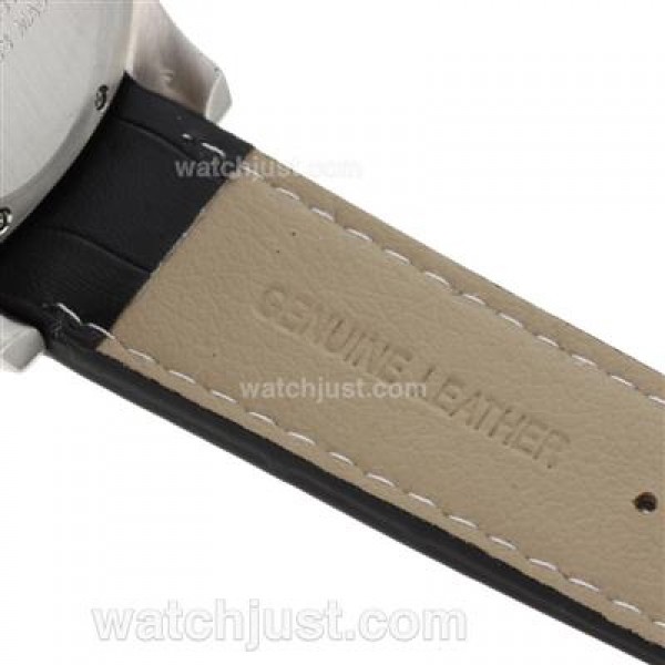 Cartier Calibre de Cartier Working Chronograph with Black Dial-Leather Strap