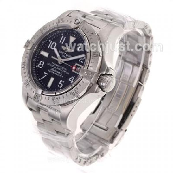 Breitling Cockpit Swiss ETA 2836 Movement with Blue Dial S/S
