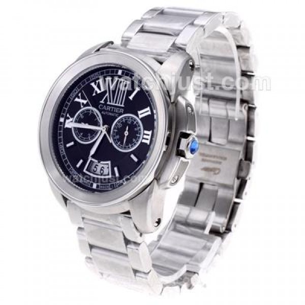 Cartier Calibre de Cartier Automatic with Black Dial S/S