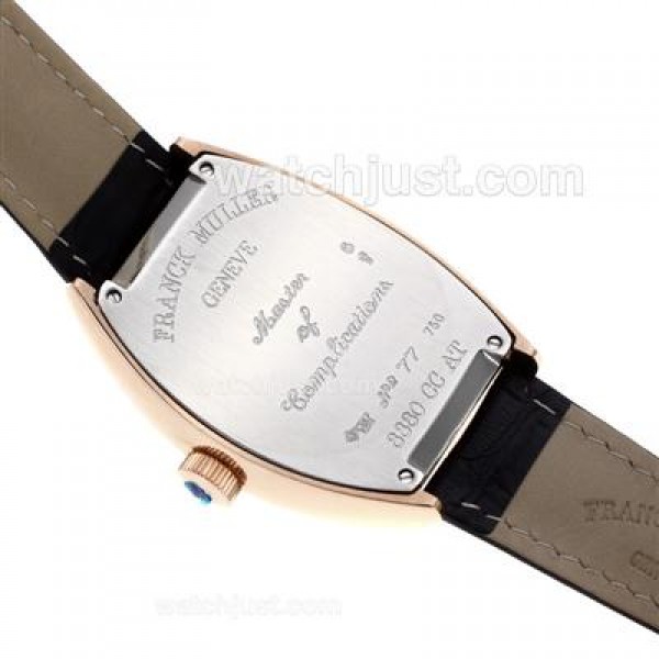 Frank Muller Crazy Color Dreams Automatic Rose gold case with Leather Strap-Jumbo Version