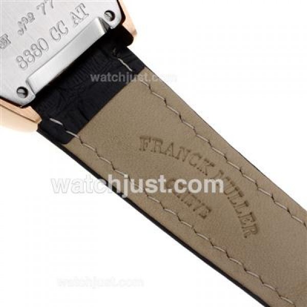 Frank Muller Crazy Color Dreams Automatic Rose gold case with Leather Strap-Jumbo Version