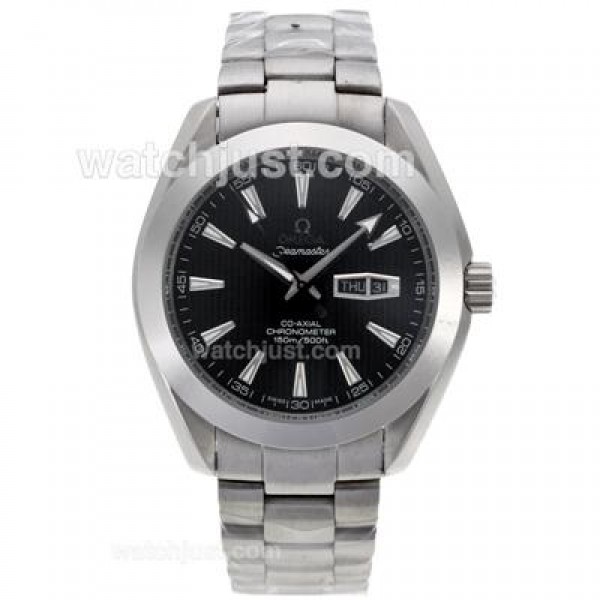 Omega Seamaster Day-Date Automatic with Black Dial S/S