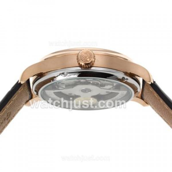 IWC Portuguese Working Power Reserve Automatic Rose Gold Case with White Dial-Leather Strap