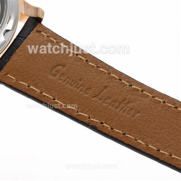 IWC Portuguese Working Power Reserve Automatic Rose Gold Case with White Dial-Leather Strap
