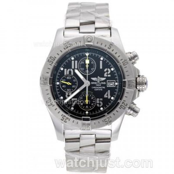 Breitling Skyland Avenger Chronograph Swiss Valjoux 7750 Movement with Black Dial S/S