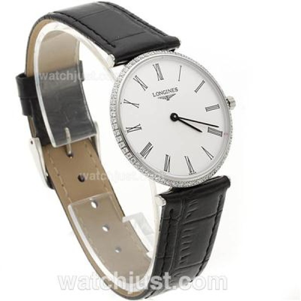 Longines La Grande Classique Swiss ETA Movement Diamond Bezel and Roman Marking