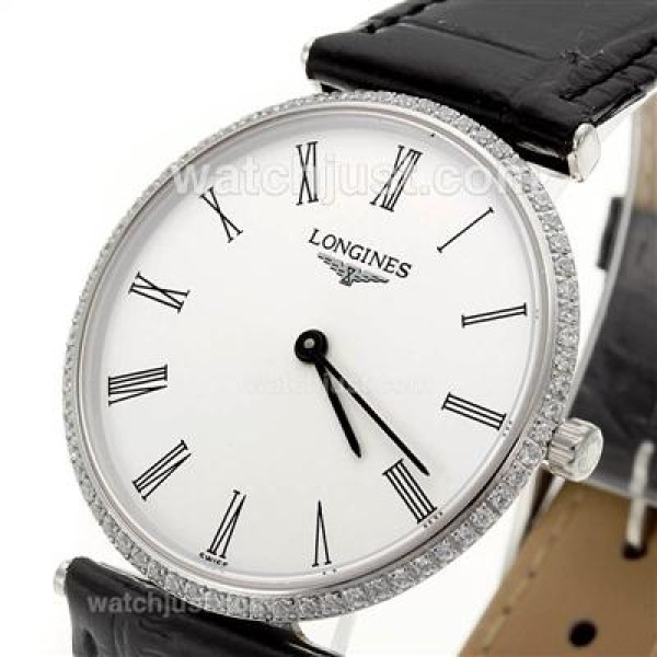 Longines La Grande Classique Swiss ETA Movement Diamond Bezel and Roman Marking