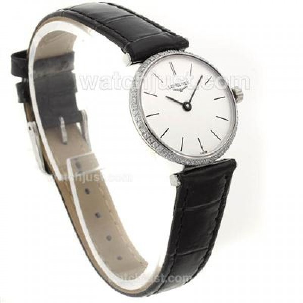 Longines La Grande Classique Swiss ETA Movement Diamond Bezel and Stick Marking- Lady Size