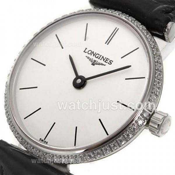 Longines La Grande Classique Swiss ETA Movement Diamond Bezel and Stick Marking- Lady Size