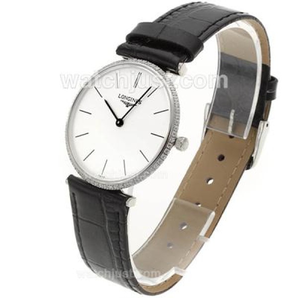 Longines La Grande Classique Swiss ETA Movement Diamond Bezel and Stick Marking