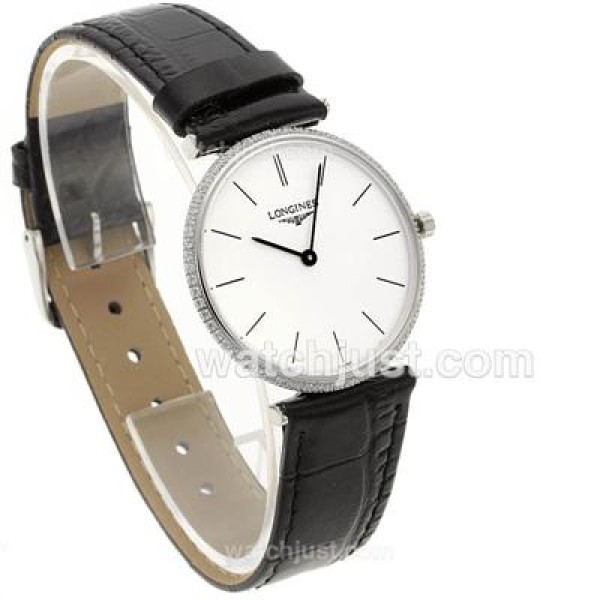 Longines La Grande Classique Swiss ETA Movement Diamond Bezel and Stick Marking