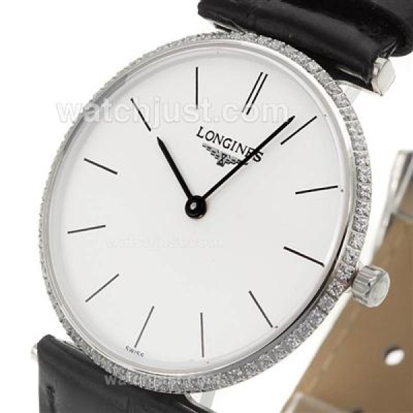 Longines La Grande Classique Swiss ETA Movement Diamond Bezel and Stick Marking