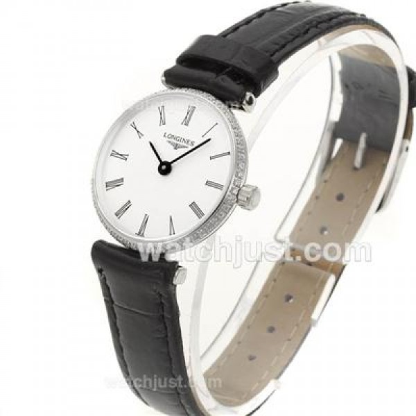 Longines La Grande Classique Swiss ETA Movement Diamond Bezel and Roman Marking-Lady Size