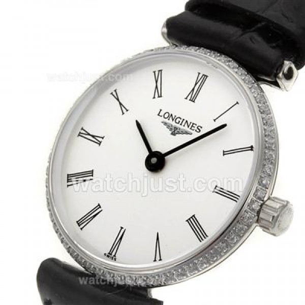 Longines La Grande Classique Swiss ETA Movement Diamond Bezel and Roman Marking-Lady Size