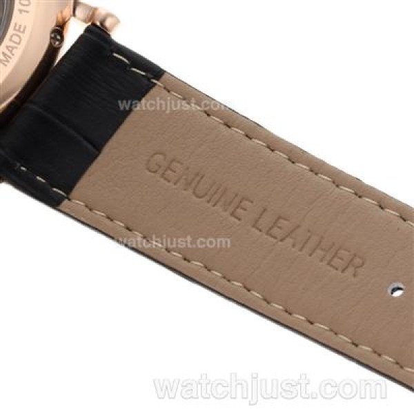 Piaget Altiplano XL Manual Winding Rose Gold Case with Black Dial-Leather Strap