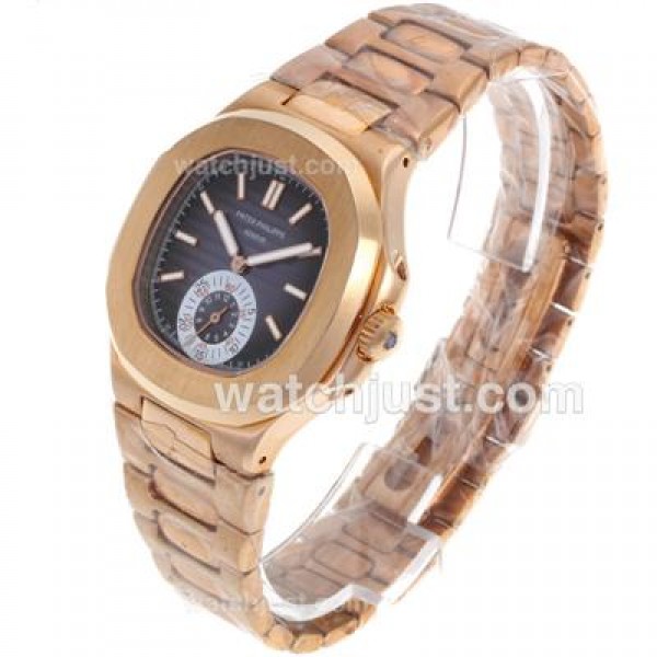 Patek Philippe Nautilus Automatic Full Rose Gold with Blue Dial
