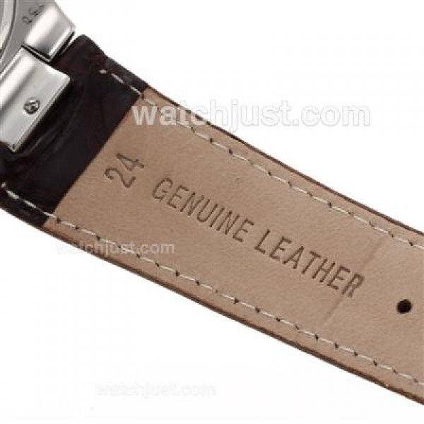 Patek Philippe Nautilus Automatic with Brown Dial-Leather Strap